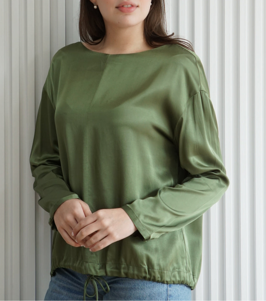 Satin Effect Long Sleeve Blouse