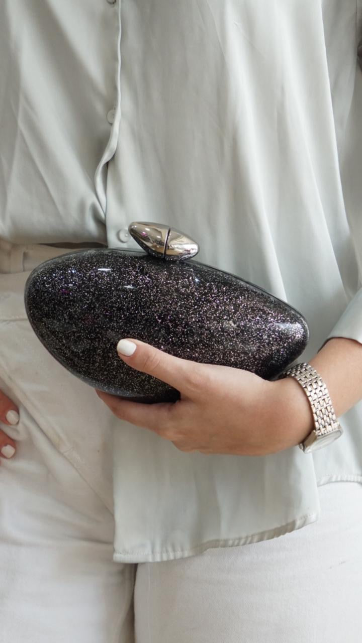 Acrylic Egg Shape Clutch Bag