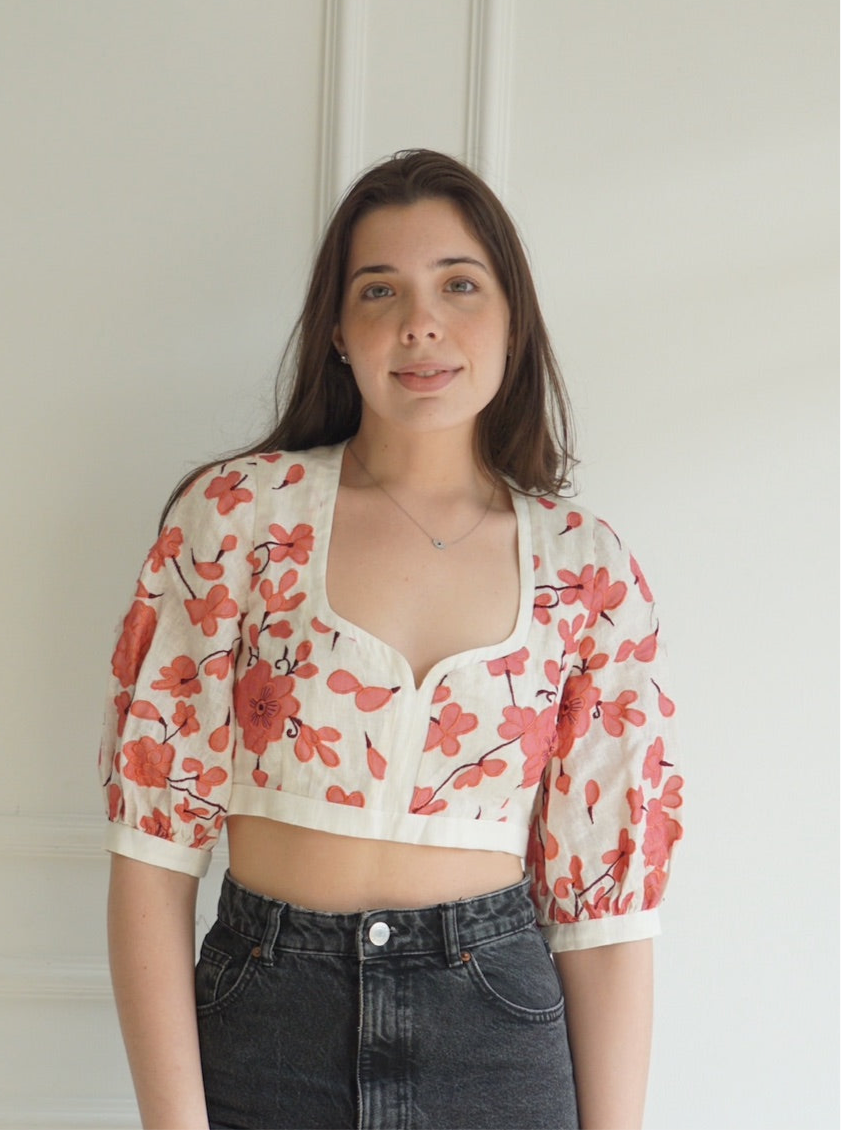 Floral Print Crop Top