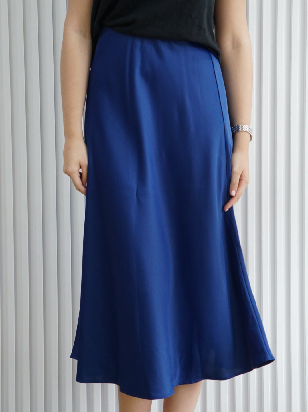 Satin Midi Skirt