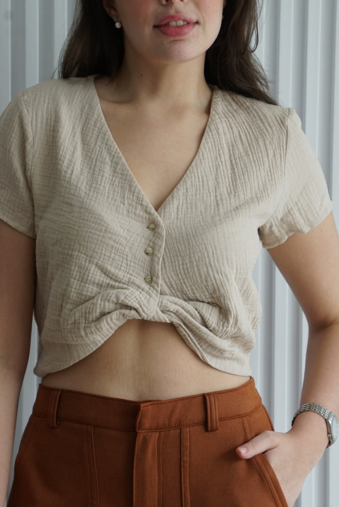 Textured Knot Top