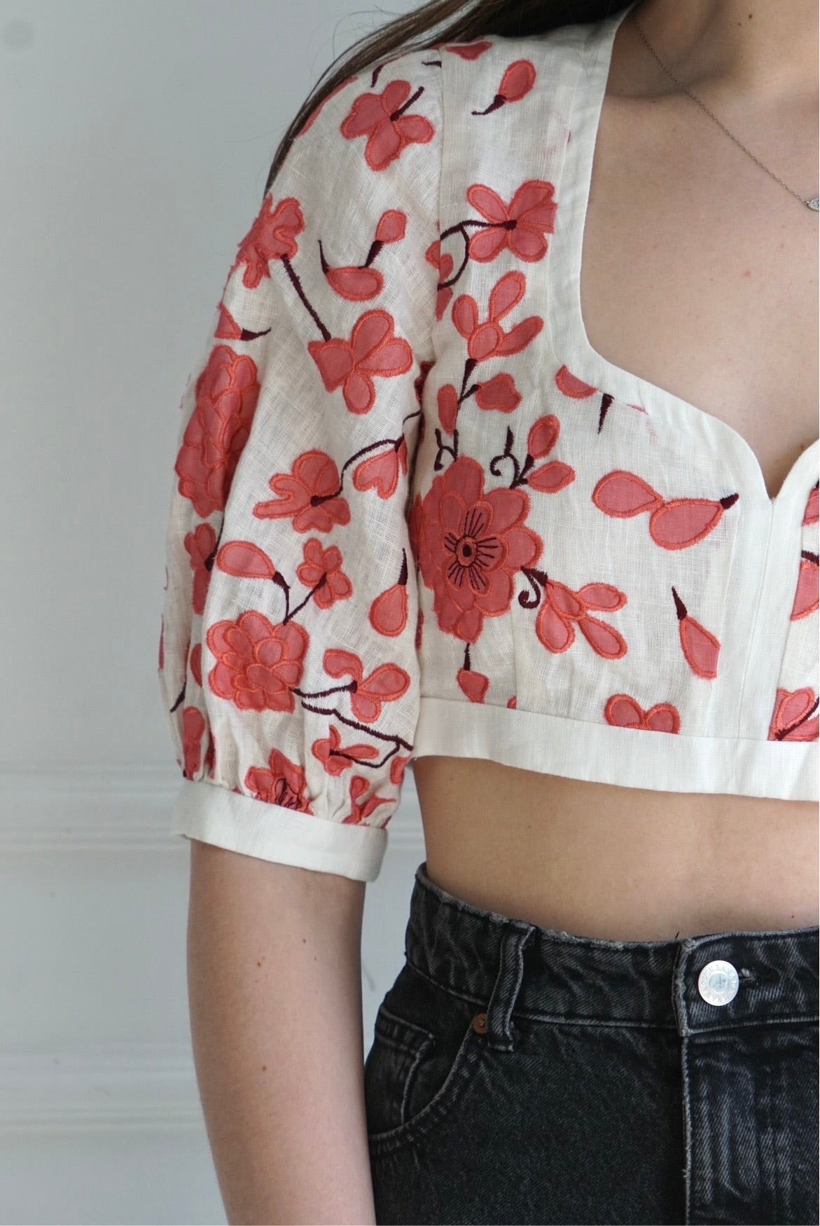 Floral Print Crop Top