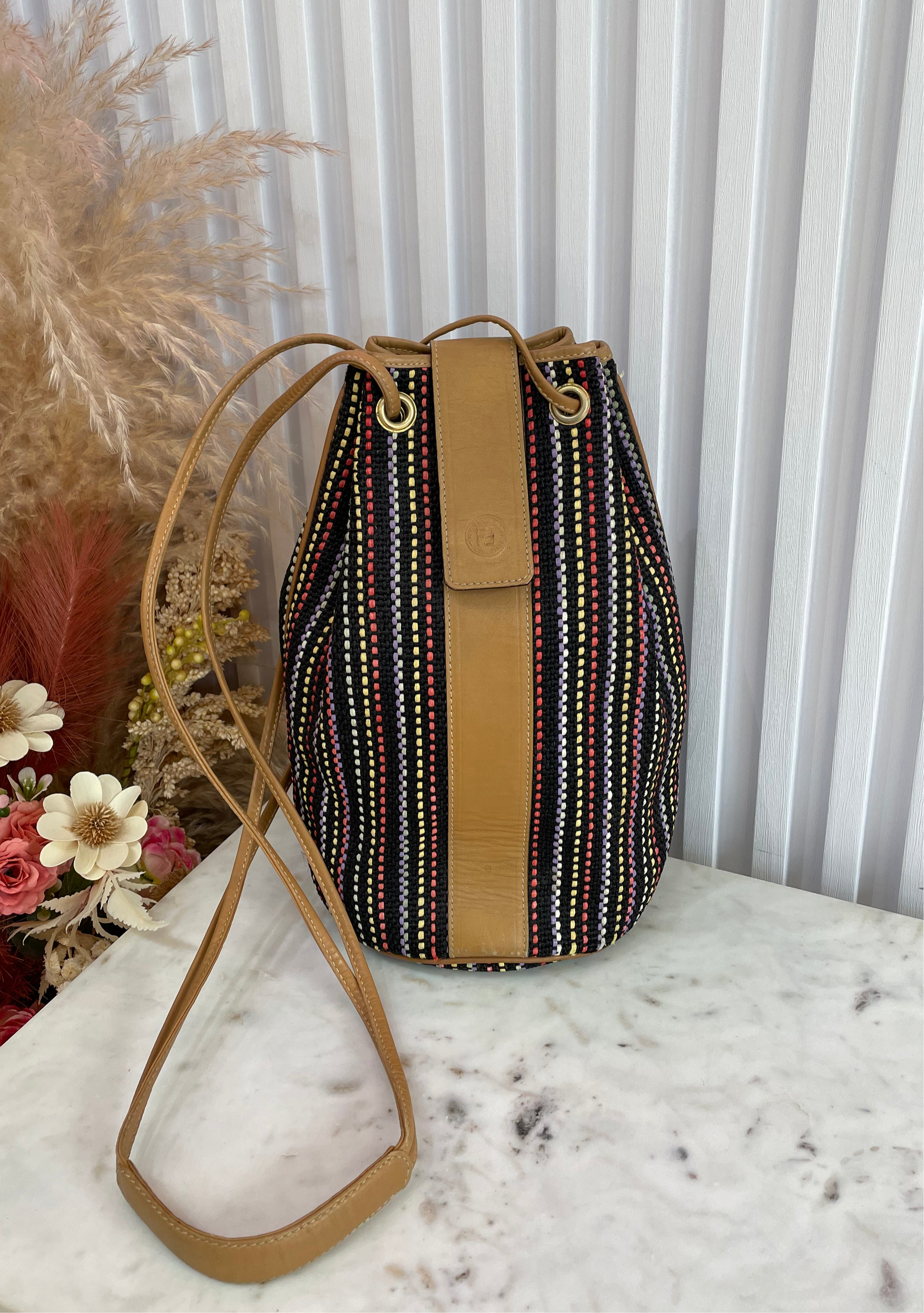 Vintage Multicolor Bucket Bag