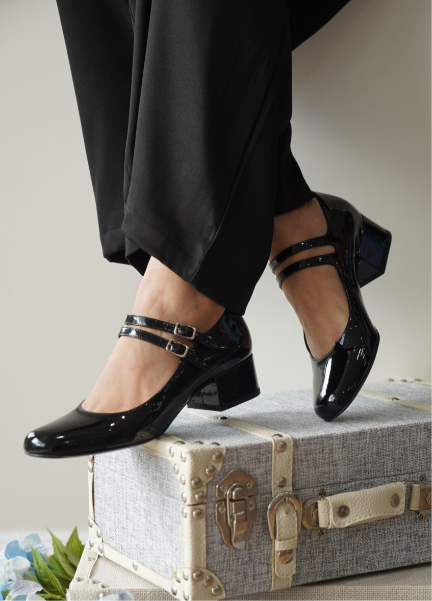 Mary Jane Block Heel Pumps