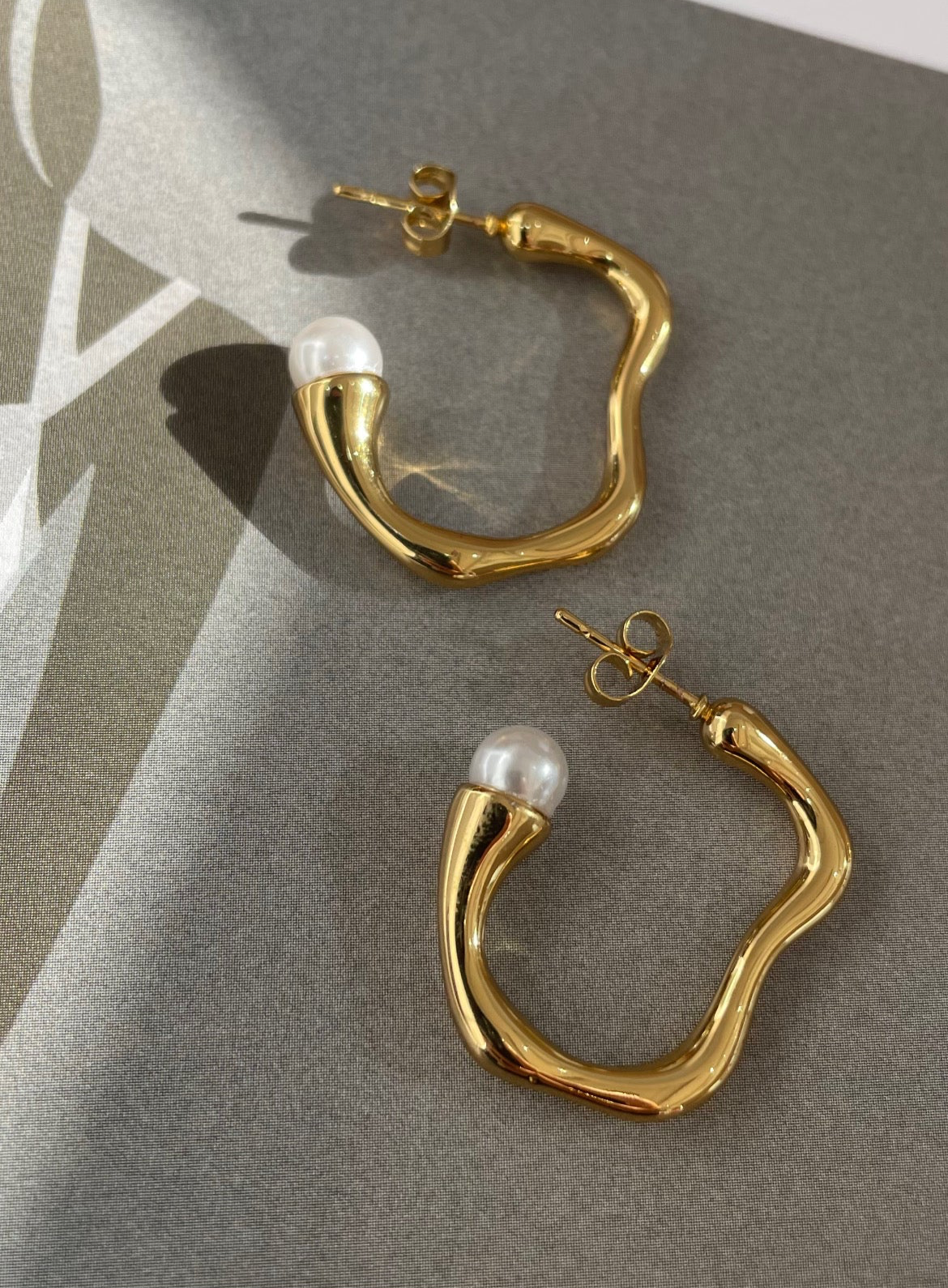 Pearl Hoop Earrings