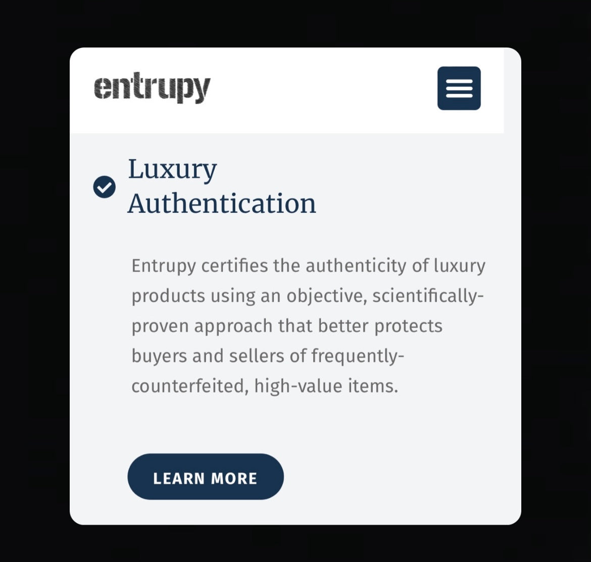 ENTRUPY AUTHENTICATION SERVICE