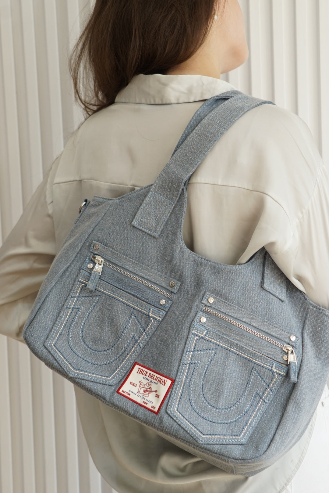 Denim Medium Tote Bag