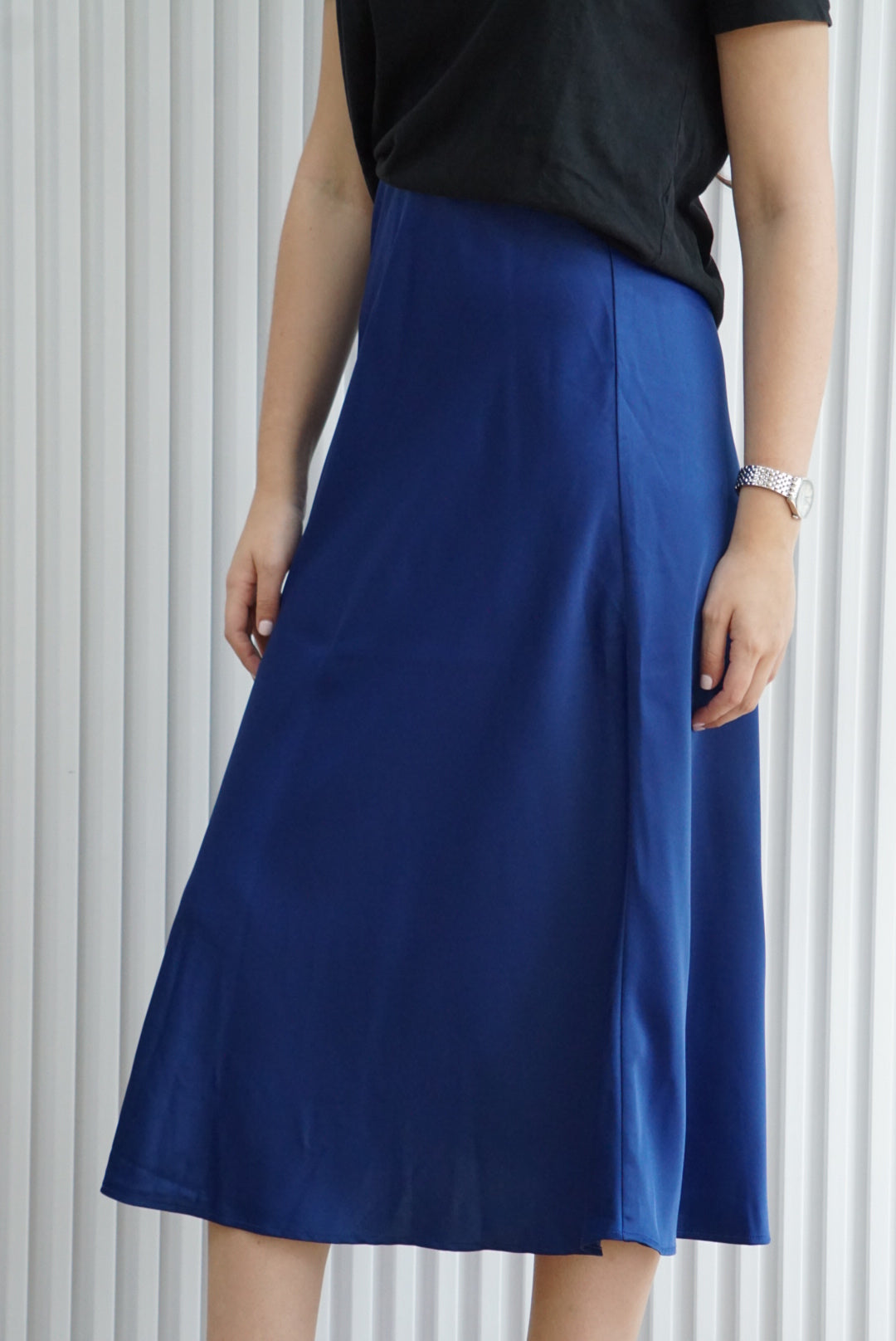 Satin Midi Skirt