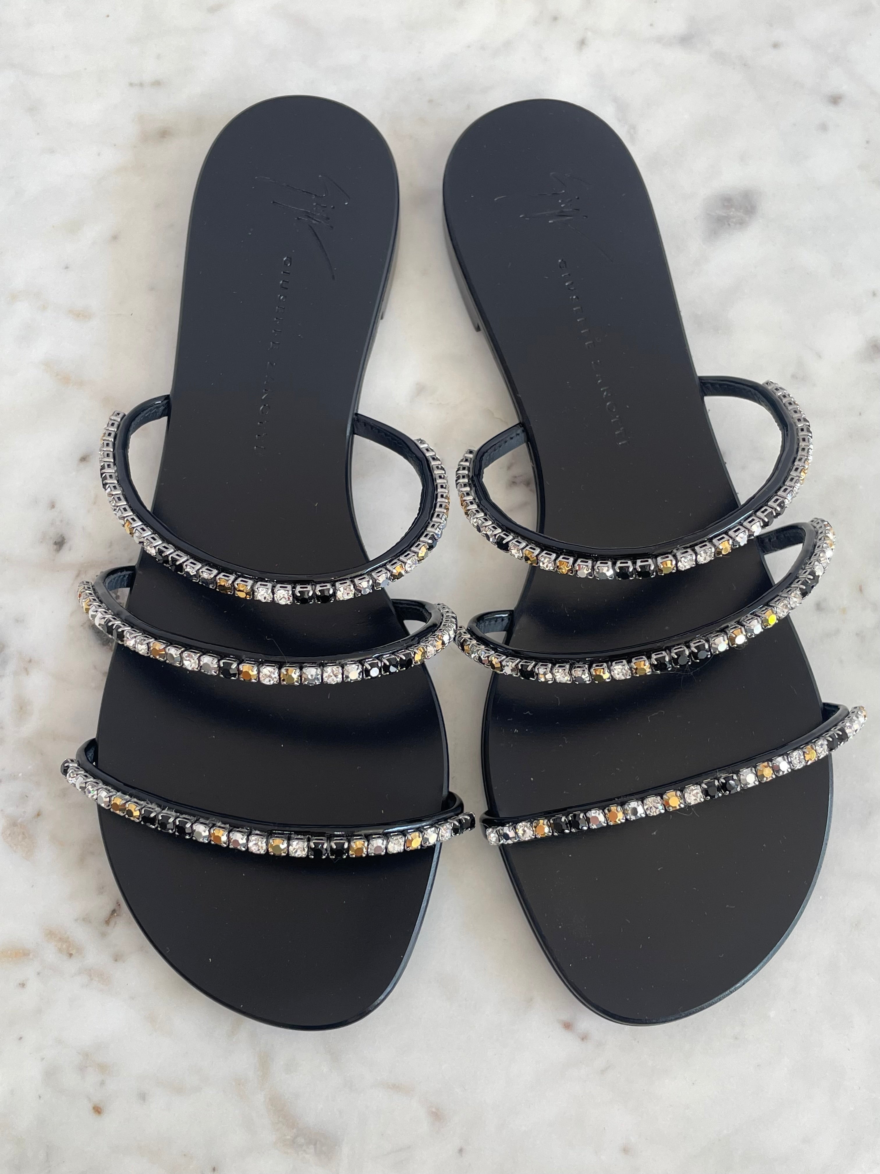 Rhinestone Embellished Sandals