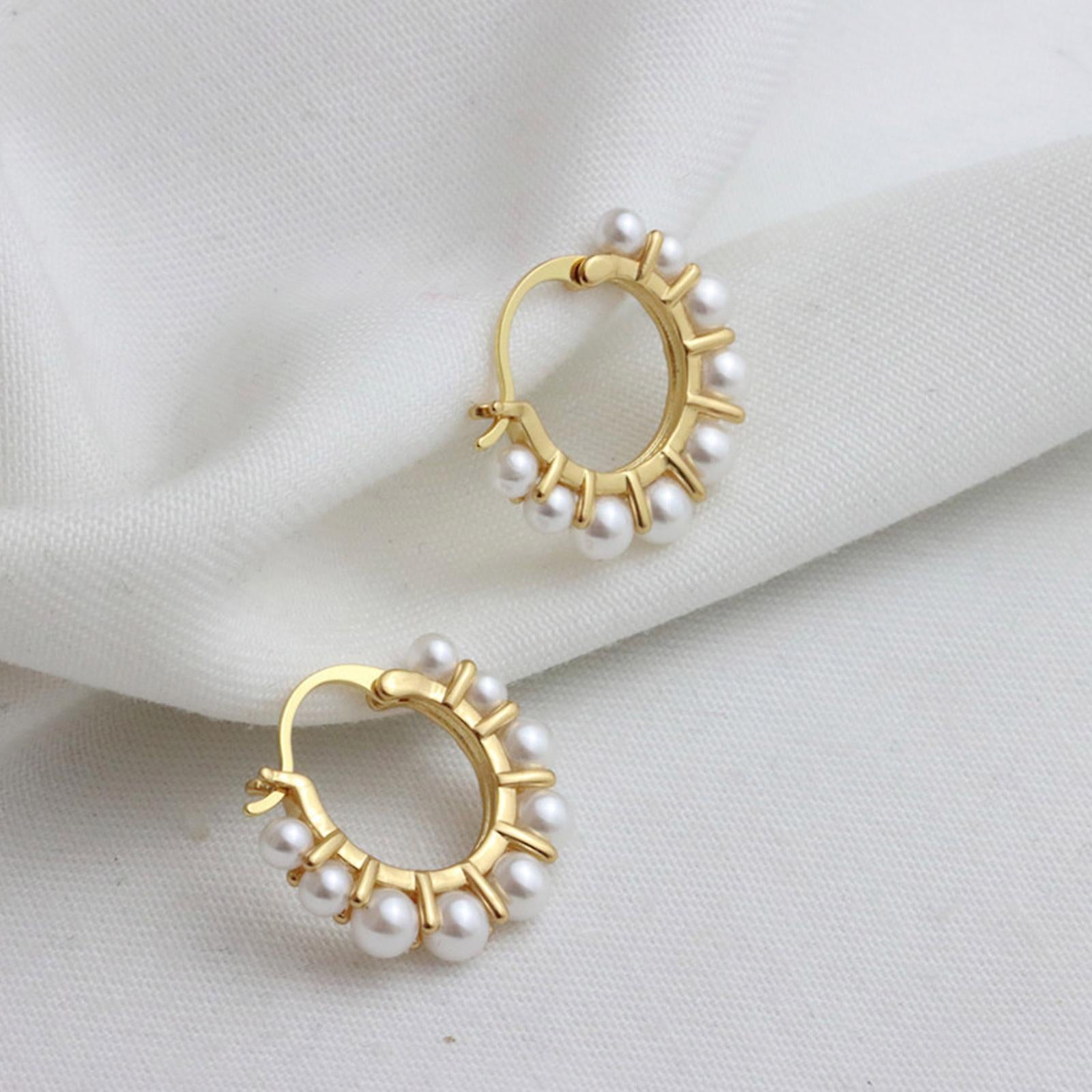 Pearl Hoop Earrings