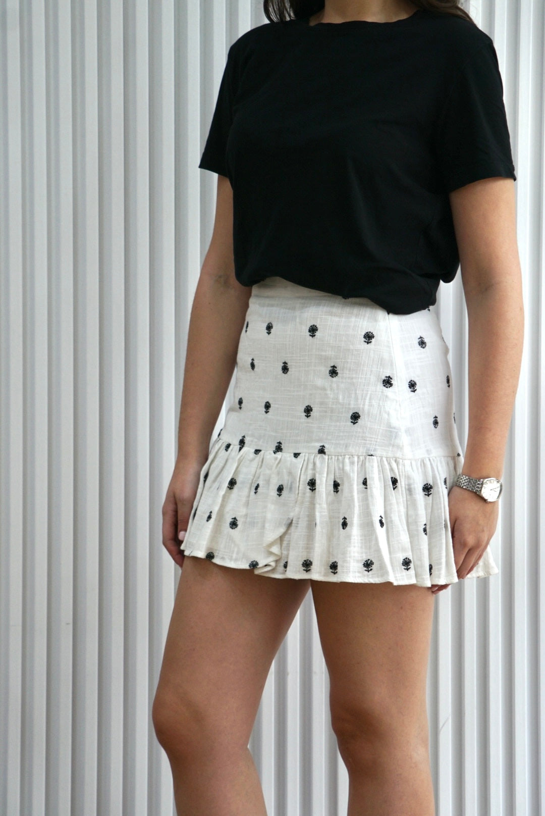 Embroidered Mini Skirt