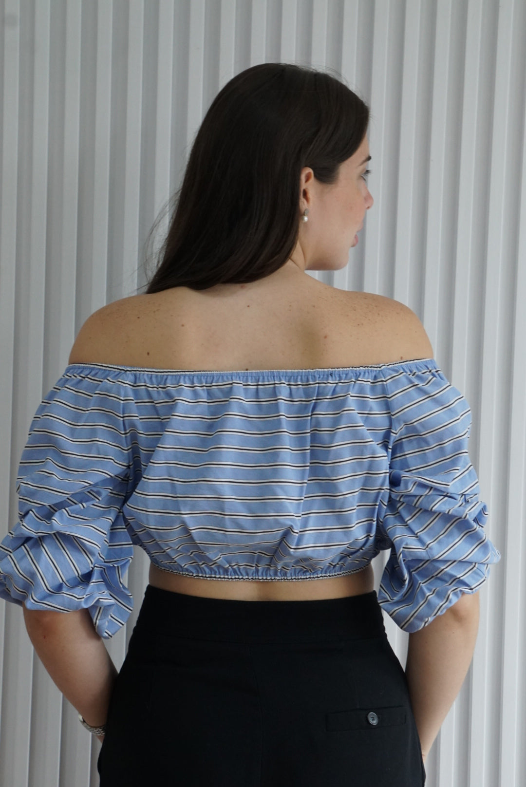 Striped Off Shoulder Top